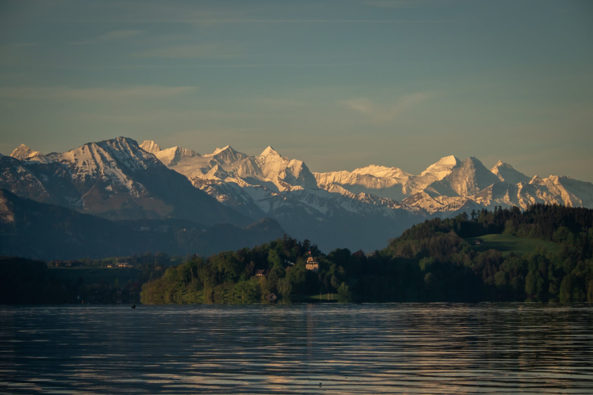 Zugersee_Schloss_Buonas_Alpen