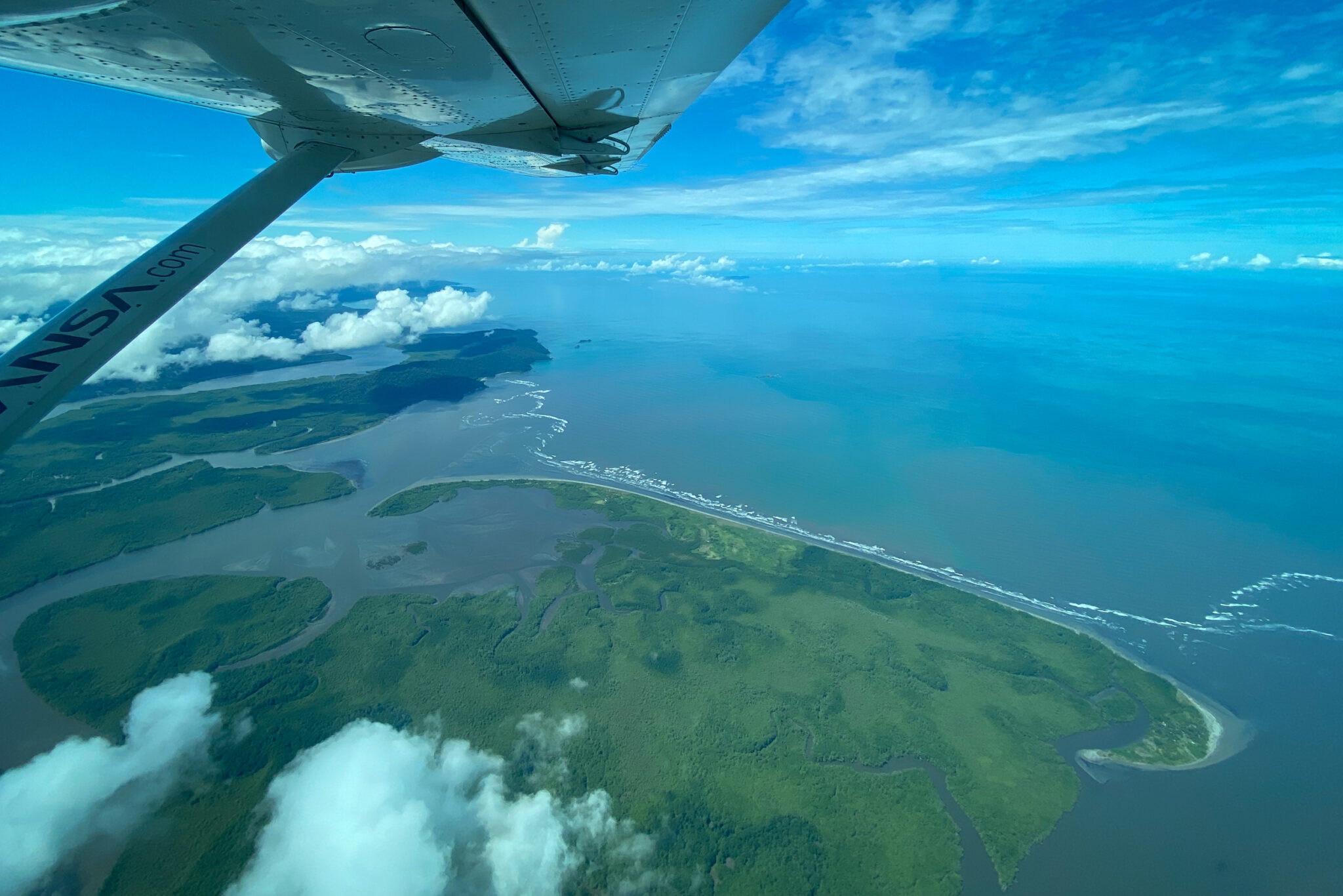 Osa Peninsula aus dem Flugzeug