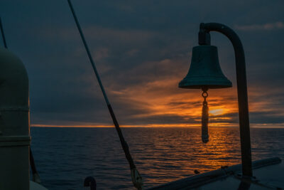 Letzter Sonnenuntergang auf dem Schiff